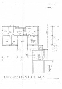 Grundriss UG (Einliegerwohnung) Wohnhaus, Einliegerwohnung & Doppelgaragen auf zwei Grundst�cken